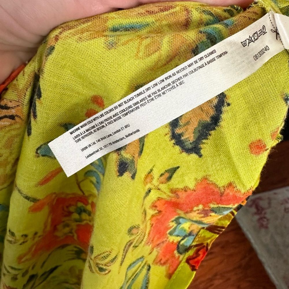 Anthropologie Mabel Mini Dress Size Small $198 Flowy long sleeve rainbow medium - Picture 11 of 11